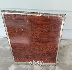 Antique Cigar Store Tin & Glass Counter Display Case with Norwood Cigar Ad