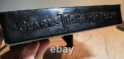 Antique Clark's Teaberry Gum Advertising Dark Amethyst Glass Store Display Rack