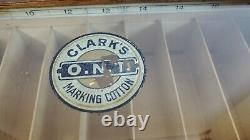 Antique Clarks Store Display Wood Glass Box O. N. T. Marking Cotton EXCELLENT