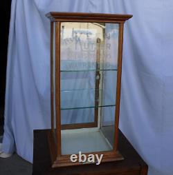 Antique Country Store Countertop Showcase Keen Kutter advertising on Glass