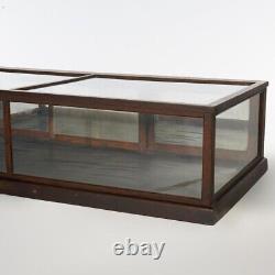 Antique Country Store Oak & Glass Flat Top Sun Mfg. Counter Display Case, c1900