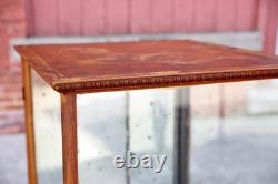 Antique Drug Store Showcase Oak Glass Display Case Trophy Bookcase Cabinet VTG