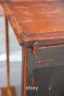 Antique Drug Store Showcase Oak Glass Display Case Trophy Bookcase Cabinet VTG