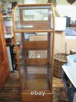 Antique Early 20th Century Oak Pie Display Cabinet General Store