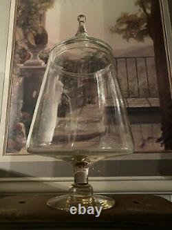 Antique Empoli General Store Glass Candy Jar Apothecary Display 16.5