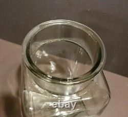 Antique Franklin Caro Co Apothecary Store Candy Jar Heavy Glass Coca Cola Pepsin