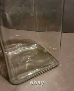 Antique Franklin Caro Co Apothecary Store Candy Jar Heavy Glass Coca Cola Pepsin