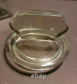 Antique Franklin Caro Co Apothecary Store Candy Jar Heavy Glass Coca Cola Pepsin