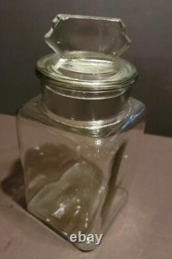Antique Franklin Caro Co Apothecary Store Candy Jar Heavy Glass Coca Cola Pepsin