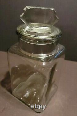 Antique Franklin Caro Co Apothecary Store Candy Jar Heavy Glass Coca Cola Pepsin