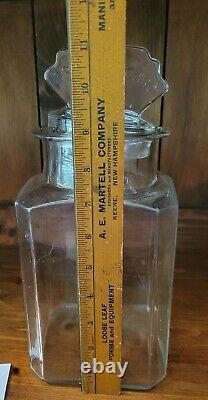 Antique Franklin Caro Co Store Candy/Gum Glass Jar/w Extra Larger Jar Lid