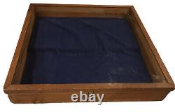 Antique GUARDIAN Oak Wood Glass Tabletop General Store Jewelry Display Case