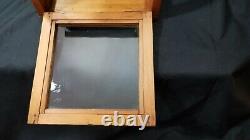 Antique General Store WOOD & GLASS DISPLAY CABINET Mirrored Back COUNTER TOP