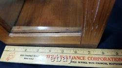 Antique General Store WOOD & GLASS DISPLAY CABINET Mirrored Back COUNTER TOP