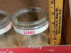 Antique Gillihams Candy Stick Glass Holder Jars In Wood Store Display Rare