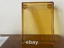 Antique Glass Clark's Teaberry Gum Amber Gold Glass Store Counter Display Box