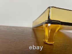 Antique Glass Clark's Teaberry Gum Amber Gold Glass Store Counter Display Box