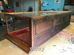 Antique Glass Countertop Store Display Showcase