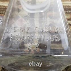 Antique Glass General Store Counter Jar Advertising Kis-Me Gum c. 1900