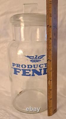 Antique Glass General Store Counter Jar Advertising PRODUCTOS FENIX From Mexico
