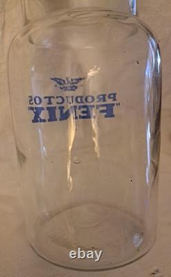 Antique Glass General Store Counter Jar Advertising PRODUCTOS FENIX From Mexico