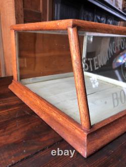 Antique Hardware Store Counter Top Glass Display Case, Sterling Fountain Pen CO