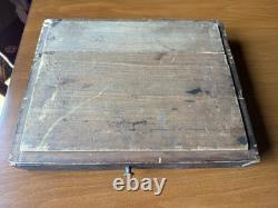 Antique Hunt Round Pointed Pens Wood & Glass Advertising Store Display Case