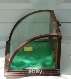 Antique J. Riswig Chicago Oak Curved Glass Showcase Country Store Display Case