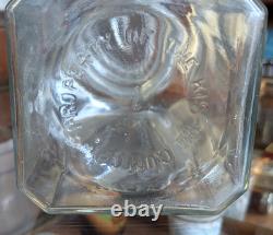 Antique KIS-ME GUM CO 11 Embossed Glass Louisville KY Candy Glass Jar
