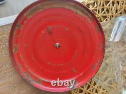 Antique Lance Crackers Glass store Display Jar Original red metal lid 11.5