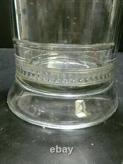 Antique Large Glass Drug Store Candy Display Jar 16 x 6.75 x 6.75 Excellent
