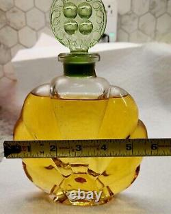 Antique Large Raffy Perfume Display Bottle Early 1900's Green Glass Stopper Vtg