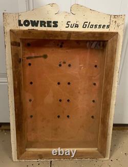 Antique Lowres Sun Glasses Mercantile Wooden Shadowbox Store Display Decor Rare