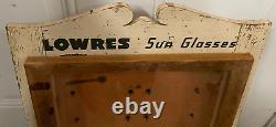 Antique Lowres Sun Glasses Mercantile Wooden Shadowbox Store Display Decor Rare