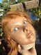 Antique Mannequin Head Display With Glass Eyes Look Nr