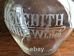 Antique Meredith & Drew Ltd, UK, Counter Top Advertising Barrel Biscuit Jar RARE