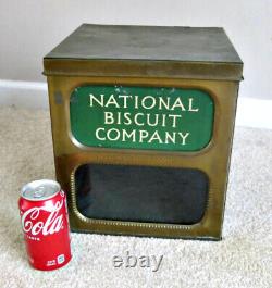Antique National Biscuit Company Store Display Box Pat. 1907 with Glass window