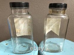 Antique Needlers Parkinson's Candy Store Display Glass Jar England VTG Canister