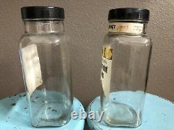 Antique Needlers Parkinson's Candy Store Display Glass Jar England VTG Canister