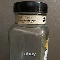 Antique Needlers Parkinson's Candy Store Display Glass Jar England VTG Canister