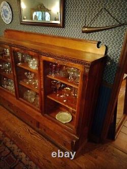 Antique Oak General Store/apothecary Cabinet 6 1/2