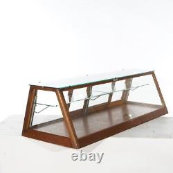Antique Oak & Glass Columbus Showcase Table Top Country Store Display Case, 1920