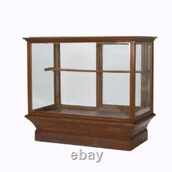 Antique Oak & Glass Country Store Floor Display Cabinet C1910