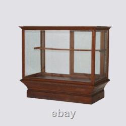 Antique Oak & Glass Country Store Floor Display Cabinet C1910