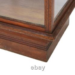 Antique Oak & Glass Country Store Floor Display Cabinet C1910