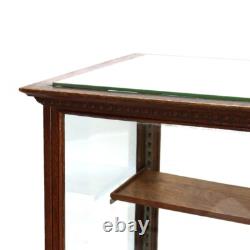 Antique Oak & Glass Country Store Floor Display Cabinet C1910