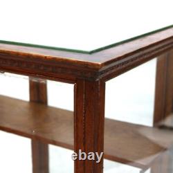 Antique Oak & Glass Country Store Floor Display Cabinet C1910