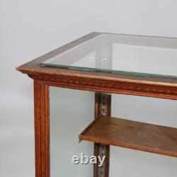 Antique Oak & Glass Country Store Floor Display Cabinet C1910