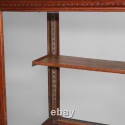 Antique Oak & Glass Country Store Floor Display Cabinet C1910