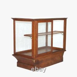 Antique Oak & Glass Country Store Floor Display Cabinet C1910